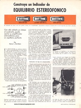 Construya un indicador de equilibrio estereofónico - Mayo 1968