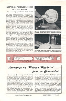 Escoplos con puntas de carburo - Abril 1952
