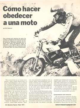 Cómo hacer obedecer a una moto - Mayo 1978