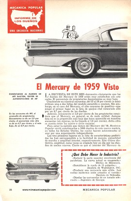 El Mercury de 1959 Visto Por Sus Propietarios - Septiembre 1959