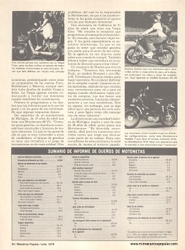 Informe de los dueños: Motonetas-Mopeds - Julio 1978
