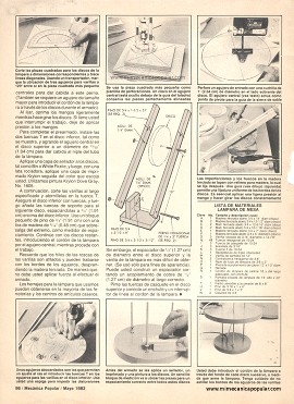Arte deco - Construya su lámpara - Mayo 1982