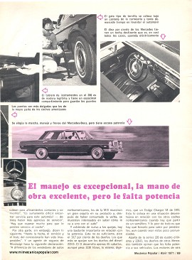 Informe de los dueños: Mercedes Benz 1970 - Abril 1971
