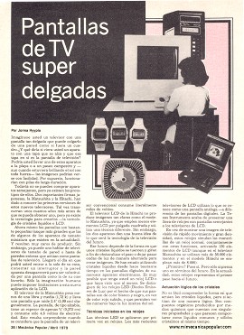 Pantallas de TV super delgadas -Abril 1979