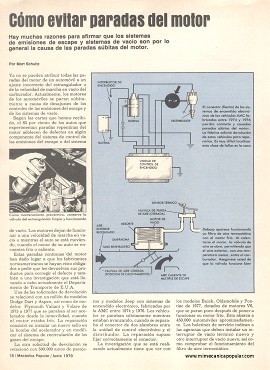 Cómo evitar paradas súbitas del motor - Junio 1979