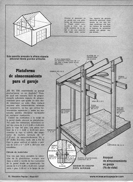 Plataforma de almacenamiento para el garaje - Mayo 1977