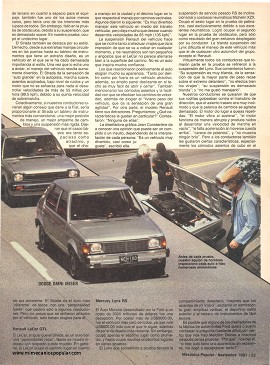 MP prueba los autos más económicos - Noviembre 1981