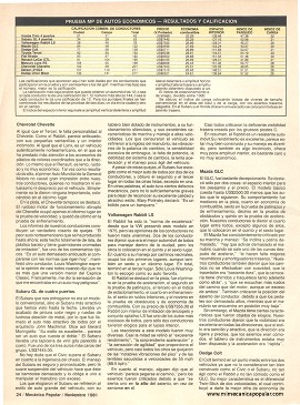 MP prueba los autos más económicos - Noviembre 1981