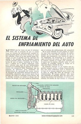 El Sistema de Enfriamiento del Auto - Mayo 1954