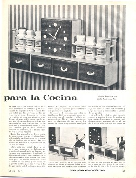 Prácticos Soportes para la Cocina - Abril 1967