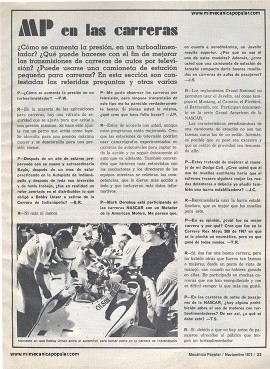 MP en las carreras - Noviembre 1972