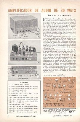Amplificador de Audio de 30 Watts - Junio 1955