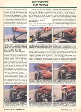 Cómo arreglar grifos de una sola palanca - Octubre 1989