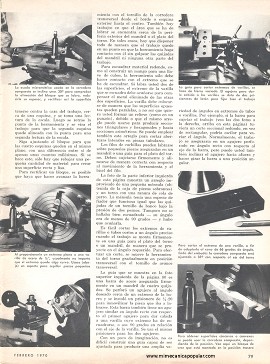Cómo Cepillar en un Torno -metal - Febrero 1970