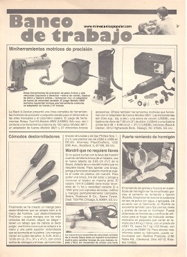 Conozca sus Herramientas - Julio 1985