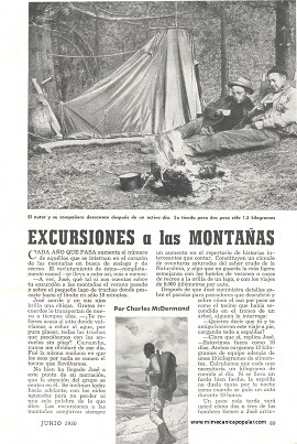 Excursiones a las Montañas - Junio 1950