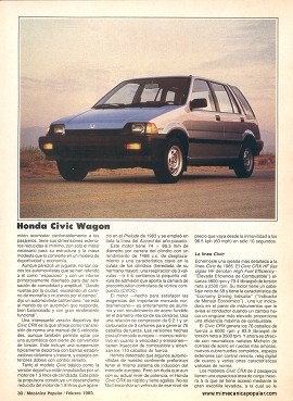 Honda del 85 - Febrero 1985
