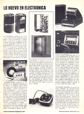 Lo Nuevo en Electrónica - Marzo 1972