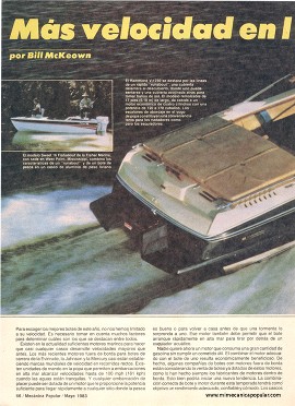 Más velocidad en los nuevos botes - Mayo 1983