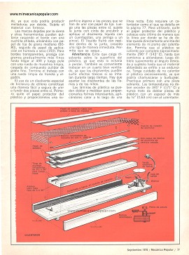 Trabajos con plexiglás -plástico acrílico - Septiembre 1970