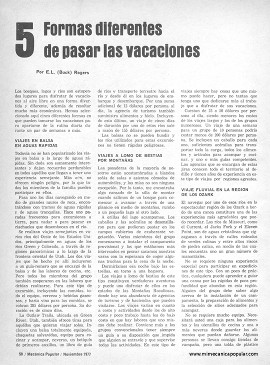 Para el excursionista: 5 formas diferentes de pasar las vacaciones - Noviembre 1977
