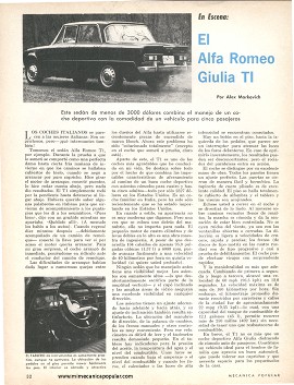 El Alfa Romeo Giulia TI - Agosto 1966