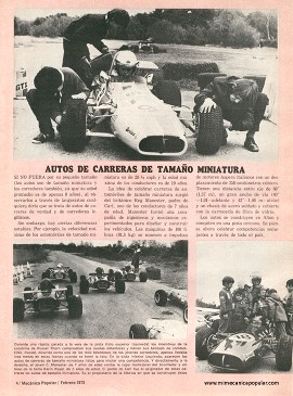 Autos de carreras de tamaño miniatura - Febrero 1973