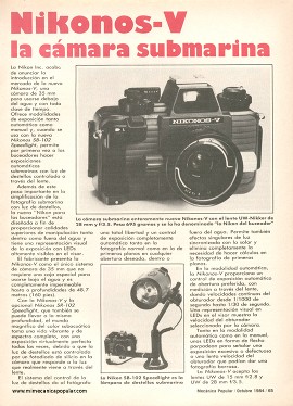 La cámara submarina Nikonos-V - Octubre 1984