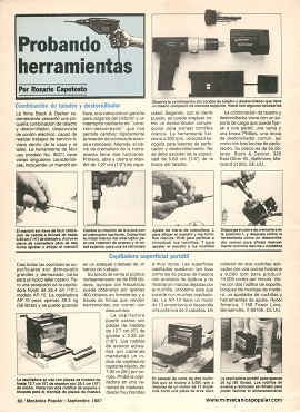 Conozca sus Herramientas - Septiembre 1987