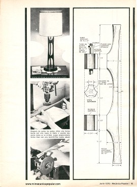 Construya esta lámpara de mesa - Junio 1970