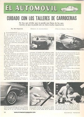 Cuidado con los Talleres de Carrocerías - Marzo 1969