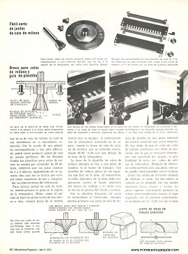 Curso de carpintería: La Rebajadora - Abril 1973