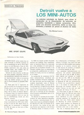 Detroit vuelve a los mini-autos -Marzo 1973