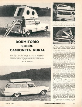 Dormitorio sobre camioneta rural -Agosto 1964