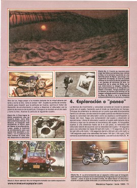 Efectos especiales en fotografía -Junio 1985
