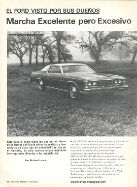 Informe de los dueños: Ford LTD de 1973 - Julio 1973