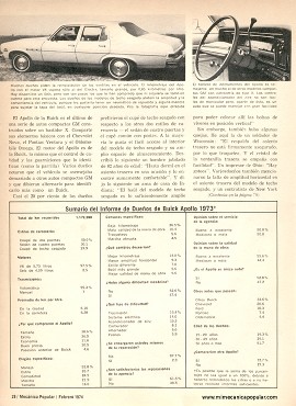 Informe de los dueños: Buick Apollo 1973 - Febrero 1974