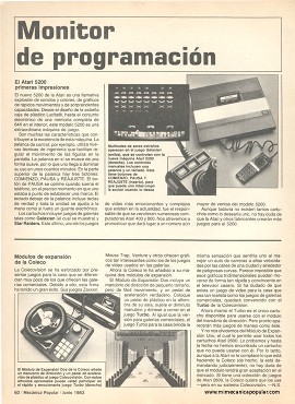 Monitor de programación - Junio 1983