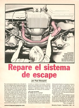 Repare el sistema de escape - Septiembre 1987