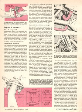 Repare el sistema de escape - Septiembre 1987