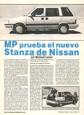 Stanza de Nissan - Enero 1986