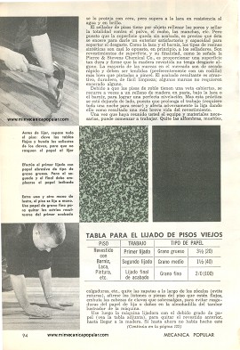 Acabado de Pisos de Madera - Julio 1961
