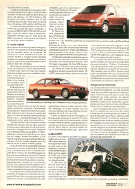 Los Autos Nuevos de Agosto 1992