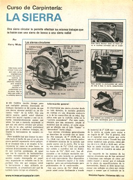 Curso de Carpintería: La Sierra Circular Portátil - Diciembre 1975