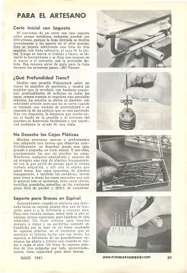 4 ideas prácticas para el taller - Julio 1961