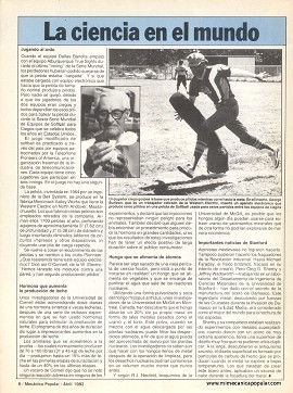 La ciencia en el mundo - Abril 1982
