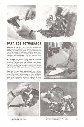 Para Los Fotógrafos - Diciembre 1948