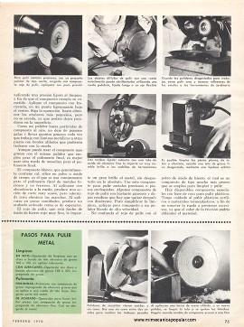 Productos Para Pulir Metales - Febrero 1970
