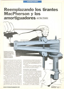 Reemplazando los tirantes MacPherson y los amortiguadores - Abril 1992