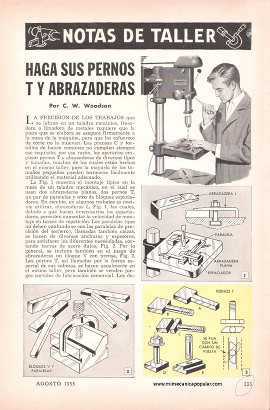 Haga Sus Pernos T y Abrazaderas - Agosto 1955